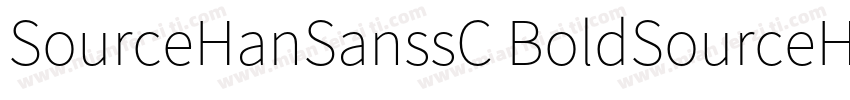 SourceHanSanssC BoldSourceHanSansSC字体转换